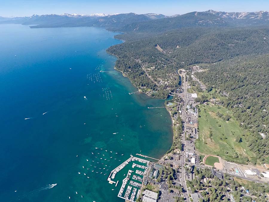 Aerial photo of Tahoe City