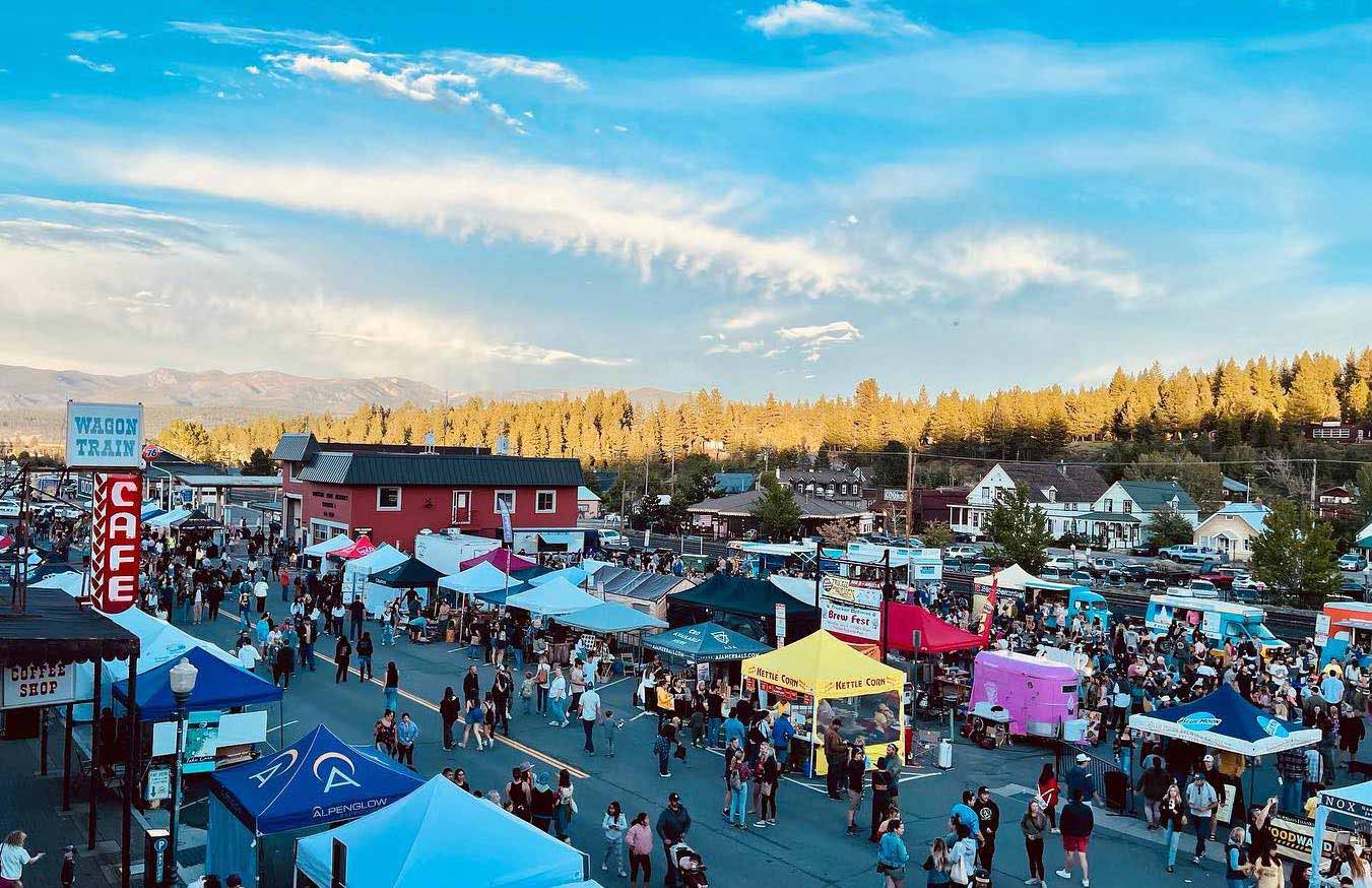 Aerial image of Truckee Thursdays